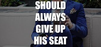 A Gentleman Should Always Give Up His Seat For The Elderly